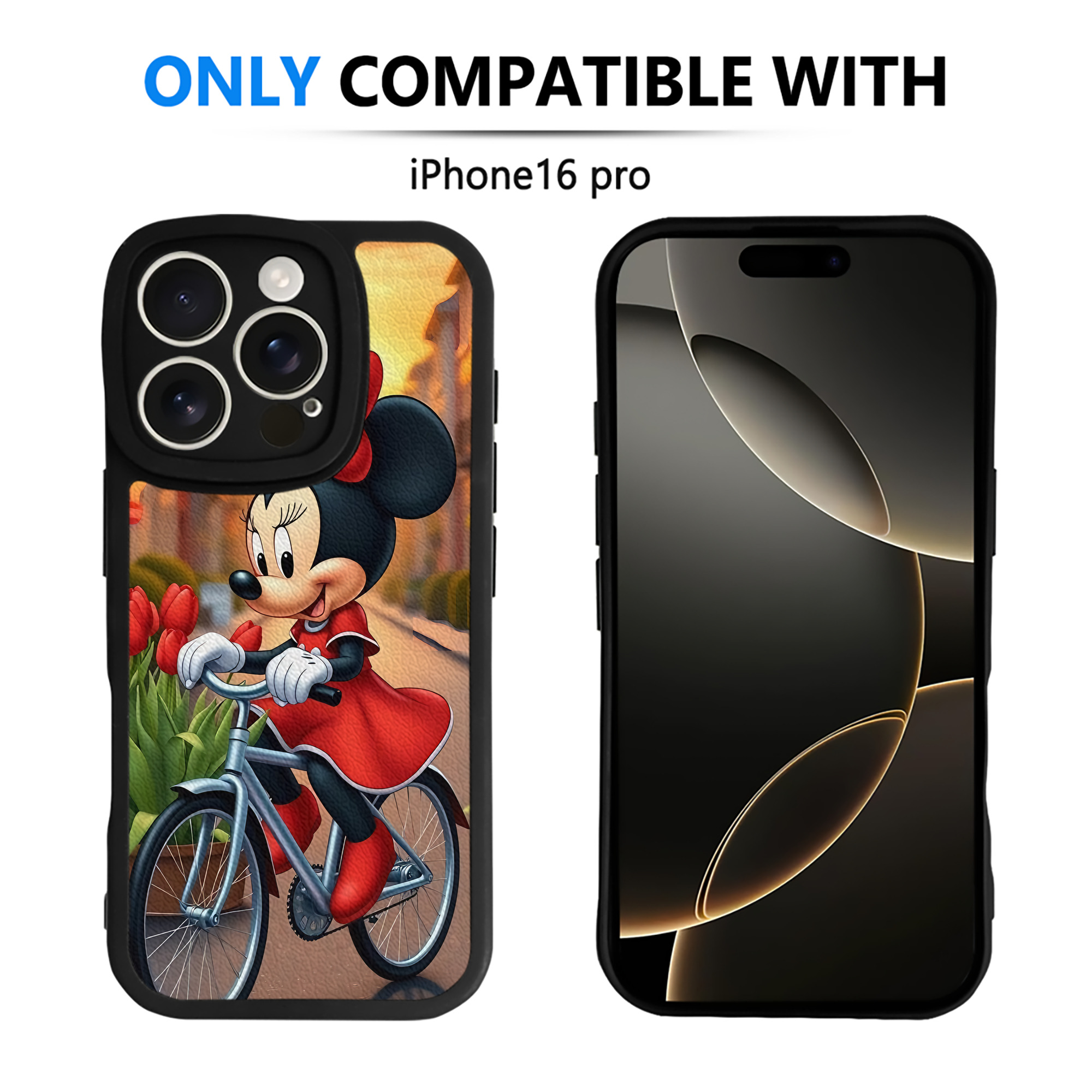 （画像用） ミッキーマウス Mickey Mouse 【iPhone 16シリーズ対応】シリコンスマホケース（レザー調） 材質：シリコン